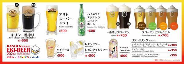 嵐電 嵐山駅「ステーションビアガーデン 『RANDEN EKI-BEER 2024』 」開催！