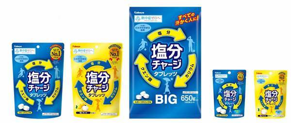 すべての汗かく人に！ 塩分味・塩味市場シェアNo.1ブランド「塩分チャージタブレッツ」が今年も登場！