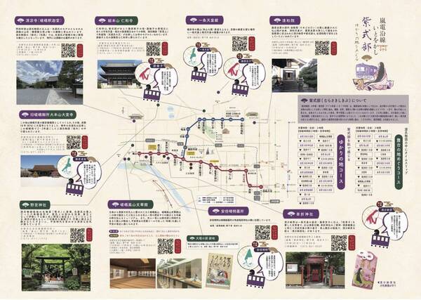 嵐電沿線　紫式部・清少納言ゆかりの地をめぐる　「いとをかし　嵐電１日フリーきっぷ」発売