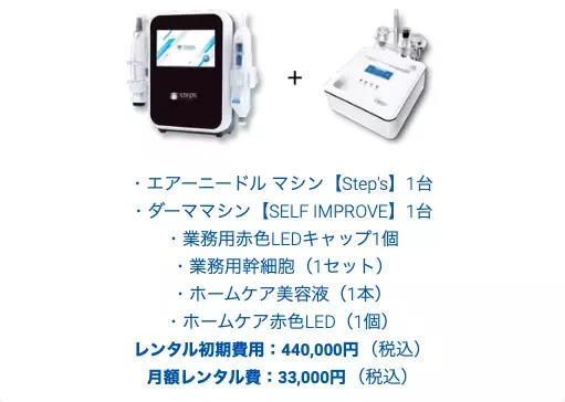 【美容機器レンタル】頭皮に使える養毛美容機器！エアニードル噴射の『Step's』が月額費用でレンタルできる！スカルプメニューの追加にオススメです