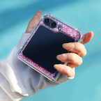 【ブリンブリン可愛い】Galaxy Z Flip5 キラキラ ラメ ハイブリッドケース【2月上旬より順次発売開始】
