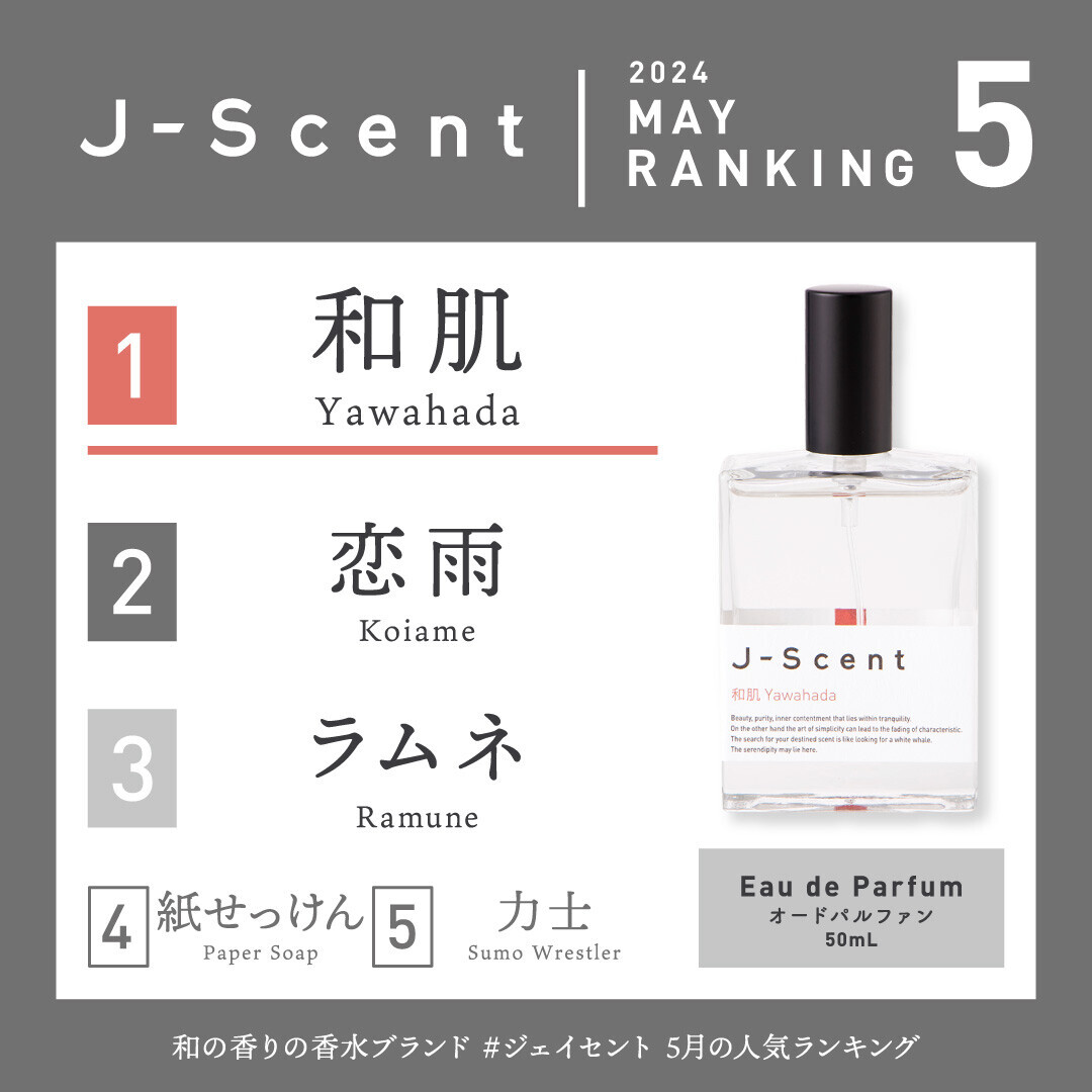 【5月香水ランキング】お疲れモードが重なる時期に好まれた香りは。和の香水ブランドJ-Scent人気ランキングを発表