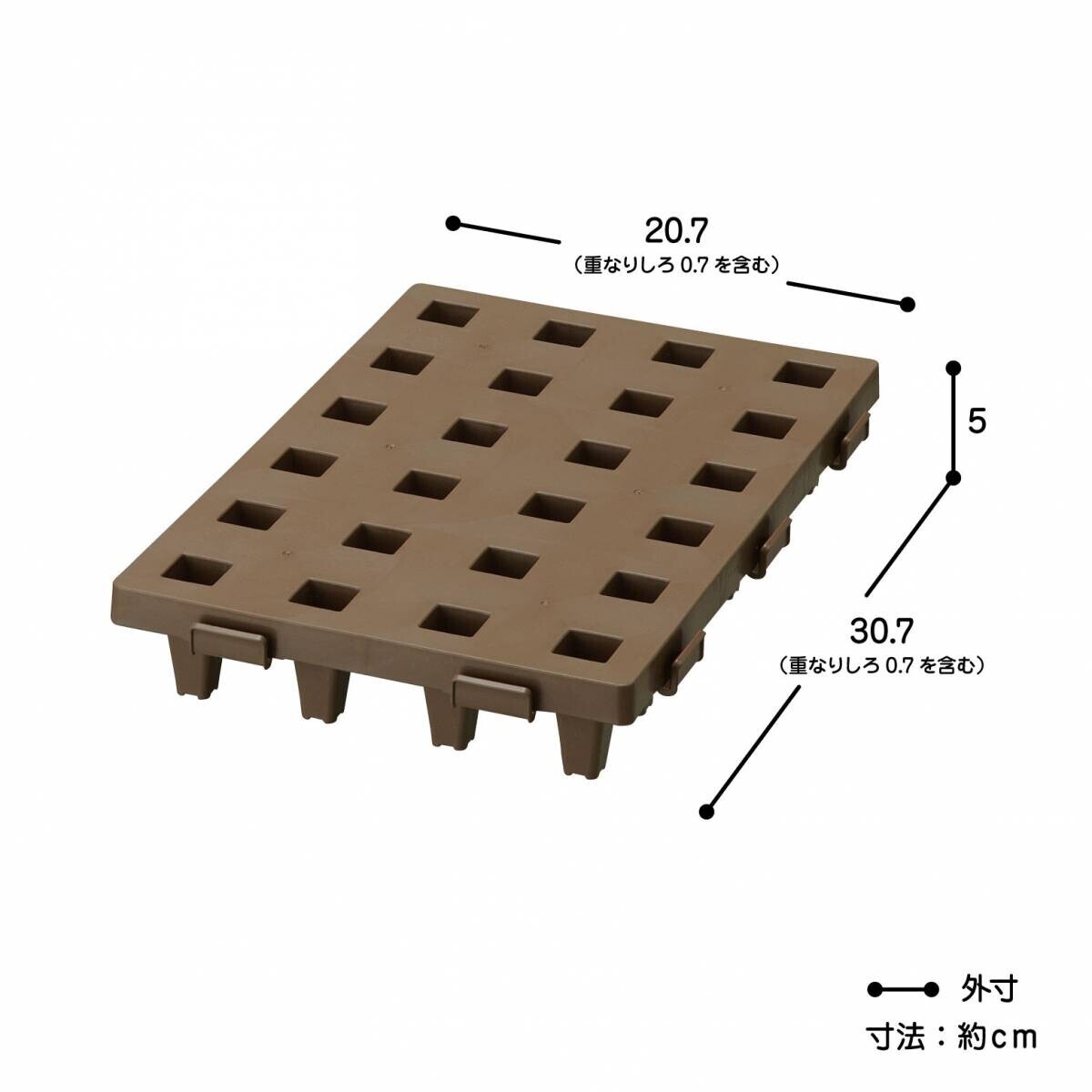 あらゆるスペースにぴったり！差し込むだけの簡単連結『ジョイントパレット３サイズ』を新発売！！