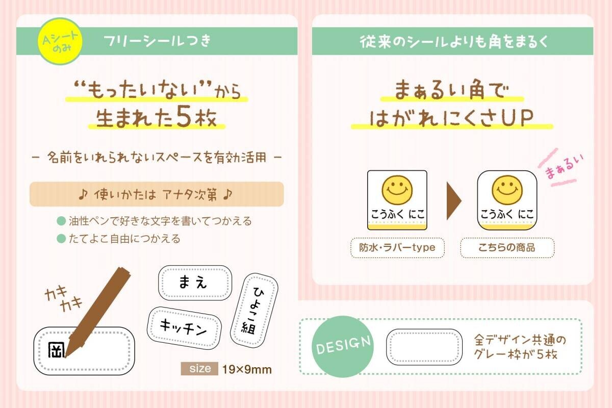 【入園入学準備に超便利】アイロンからの解放…！2年かけて開発した、布に貼るだけで洗濯できるお名前シール「布ハレちゃん。」に新しいシートを追加しました。