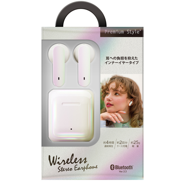 煌めくオーロラコーティングされた、耳への負担を抑えたインナーイヤータイプ完全独立型ワイヤレスステレオイヤホンを株式会社PGAが1月12日から新発売