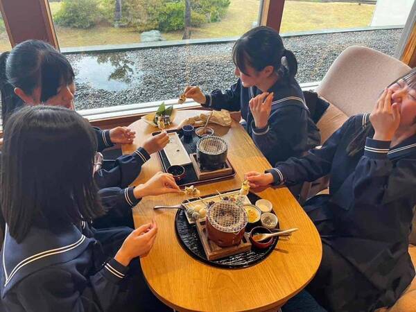 福井県あわら市の活性化へ地元中学生とコラボ　特産サツマイモ使用の新商品「もちもち富っぷり団子」販売開始のお知らせ　～eXcafe吉崎鳳凰閣～