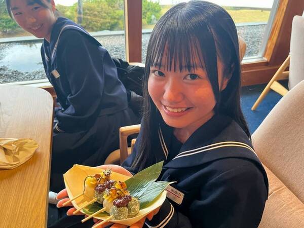 福井県あわら市の活性化へ地元中学生とコラボ　特産サツマイモ使用の新商品「もちもち富っぷり団子」販売開始のお知らせ　～eXcafe吉崎鳳凰閣～