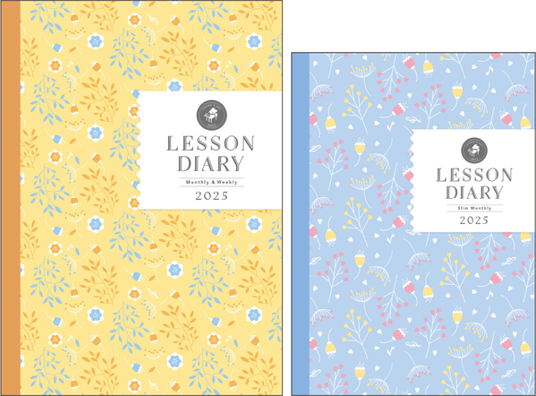 「ピアノ指導者お役立ち レッスン手帳2025 【マンスリー&ウィークリー】／スリム 【マンスリー】」 10月22日発売！