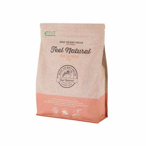 『FIXIT FEEL NATURAL グラスフェッドホエイプロテイン』ミルクティ味登場！2024年3月4日より発売