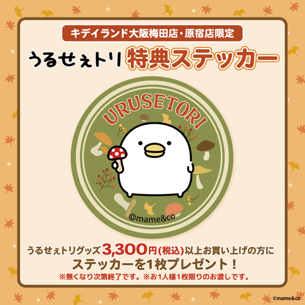 LINEスタンプで人気の「うるせぇトリ」mame&coさんサイン会＆新商品発売 in キデイランド大阪梅田店開催決定！