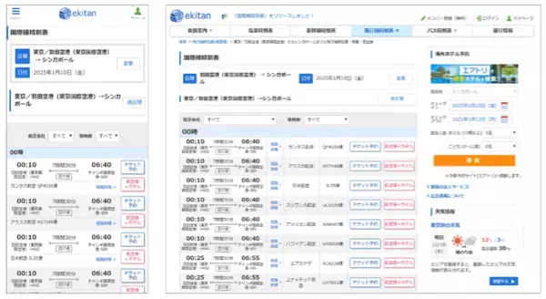 『乗り換え案内の「駅探ドットコム」で新しく国際線時刻表を追加！』