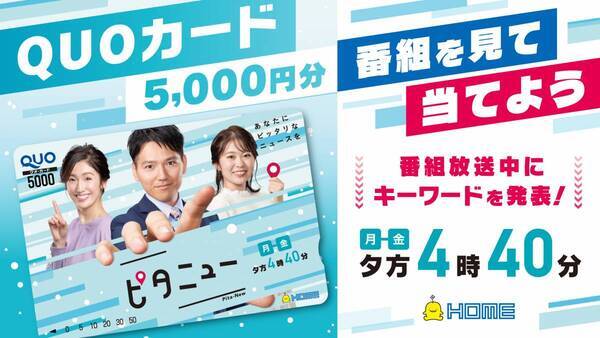 「ピタニュー」２年目スタート、広島で一番明るく爽やかな夕方番組を目指します！プレゼントキャンペーンも！