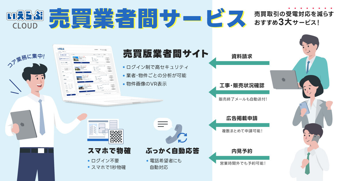 買取再販ランキング全国10位のイーグランドに売買版「業者間サイト」と「スマホで物確」を提供開始！｜いえらぶGROUP