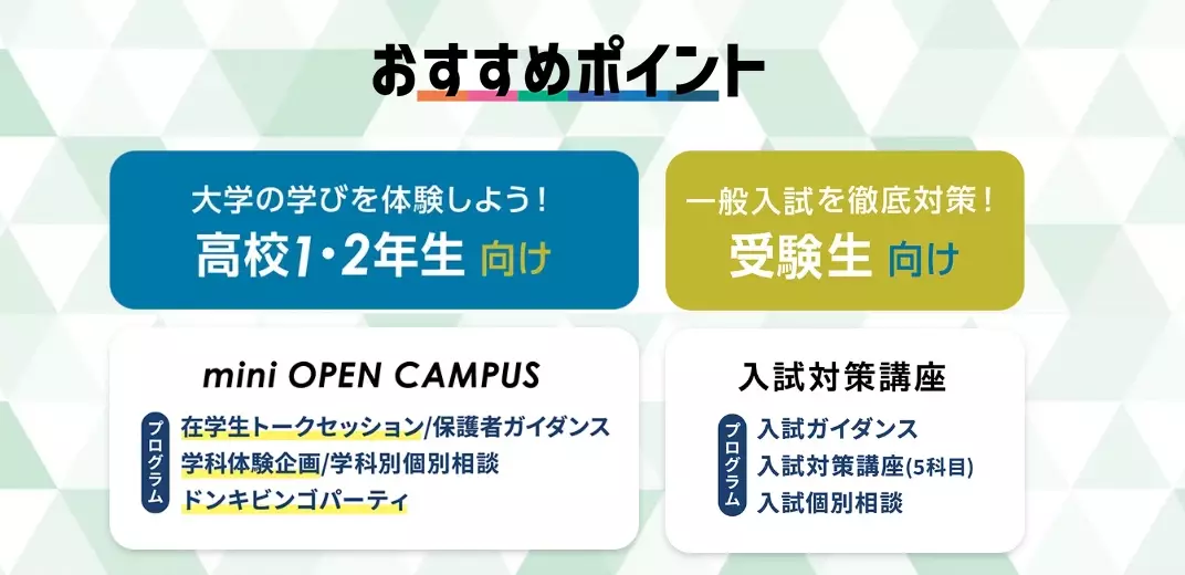 【環太平洋大学 mini オープンキャンパス】クリスマスに大学デビュー！入試対策もバッチリ！