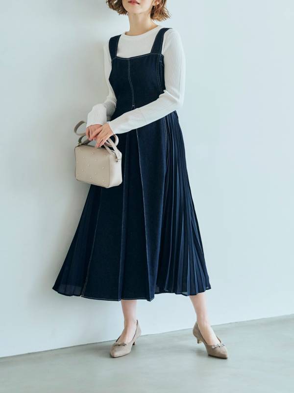 grove（グローブ） 人気アイテム“サイドプリーツスカート＆ワンピ” 低身長・高身長さん向けサイズの新作発売