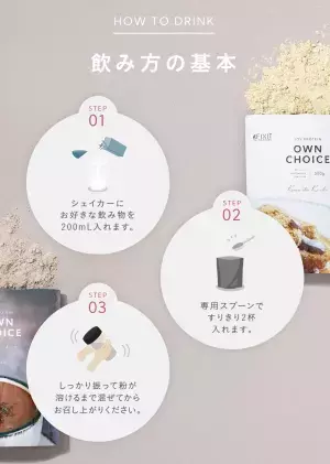 ヘルシーと美味しいのいいとこ取り！ プロテインビギナーのためのソイプロテイン【FIXIT OWN CHOICE ( オウンチョイス ) 】 2月13日より発売開始