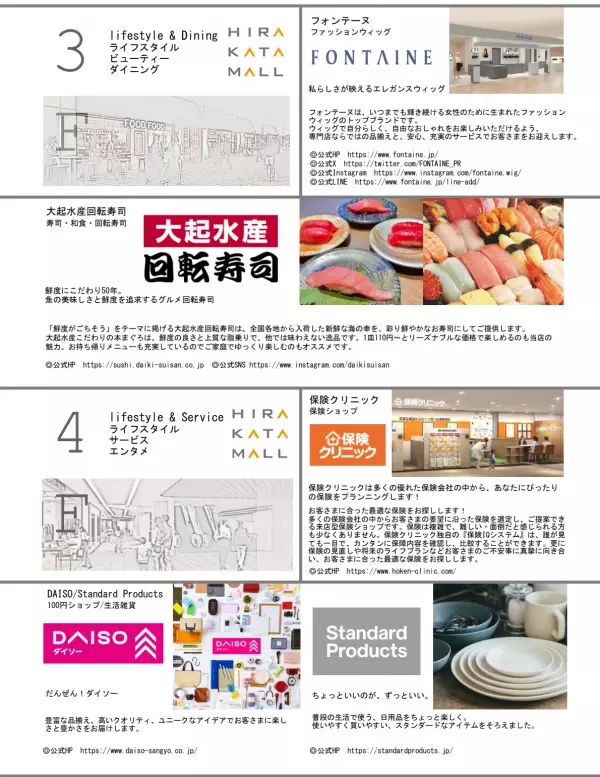 ～えきから始まるまちづくり～ 枚方市駅と一体の商業施設「枚方モール」出店テナント第2弾公開！