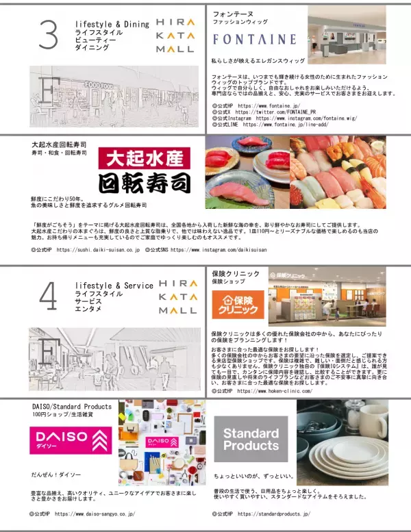 ～えきから始まるまちづくり～ 枚方市駅と一体の商業施設「枚方モール」出店テナント第2弾公開！