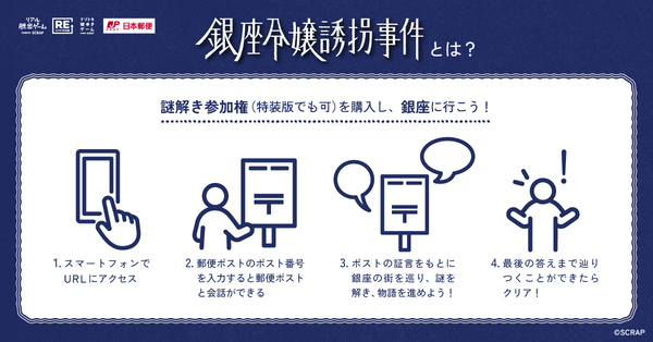 銀座のポストを巡り、事件の真相を解き明かそう！ ナゾトキ街歩きゲーム『銀座令嬢誘拐事件』2024年3月28日（木）より開催決定！