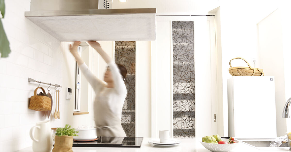 キッチン換気扇の汚れを防止『オープンキッチン対応レンジフードフィルター』を新発売