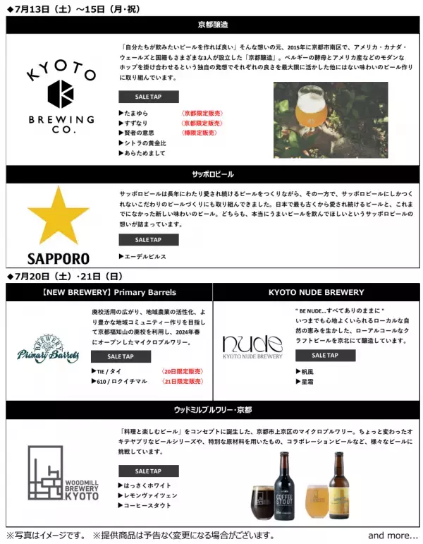 京都駅前すぐ 京都タワーサンド 国内外の計45種類のビールが楽しめる「FOOD HALL BEER FESTA」を開催