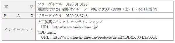 「CBD taisho」 新発売