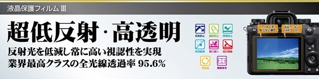 ミラーレス一眼カメラの必須アイテム！業界最高クラスの超低反射・高透明さを誇る液晶保護フィルムにSONY「α1 II」専用1製品を新発売！