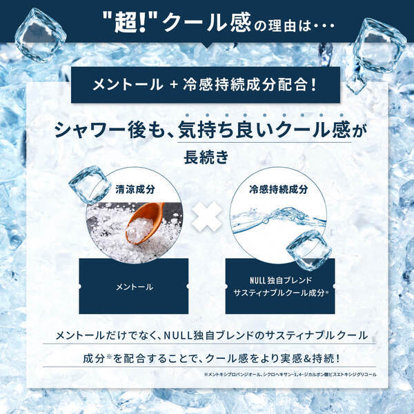 シリーズ史上最強※1の爽快感を実現『NULL フレグランスボディウォッシュ プレミアムクール』発売開始