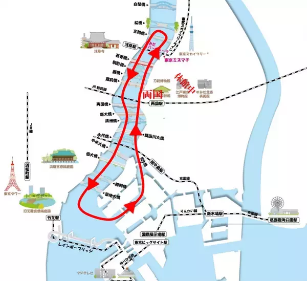 ９月25日（水）開催！東京水辺ライン『水上バスクルーズと講義で学ぶ橋の歴史－東京の橋はこうしてつくられた－』