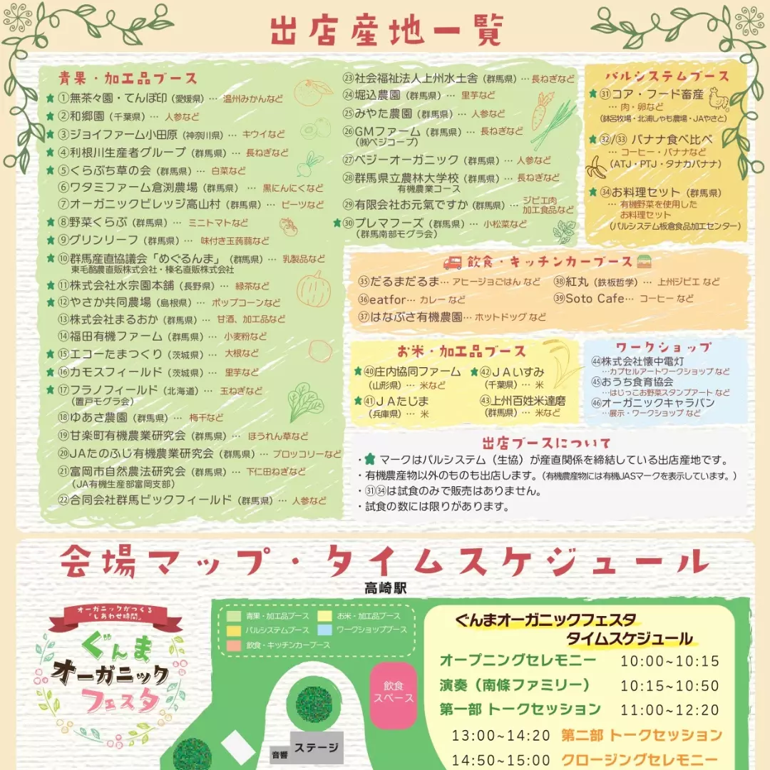 【群馬県】初開催！県内最大級の有機農産物イベント「ぐんまオーガニックフェスタ」を開催します【12月7日(土)】