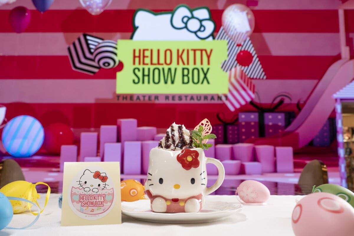大人気デザート「キャラマグパフェ」ご注文で限定ステッカープレゼント！ HELLO KITTY SHOW BOX 『キャラマグイースターキャンペーン』 3月1日開始