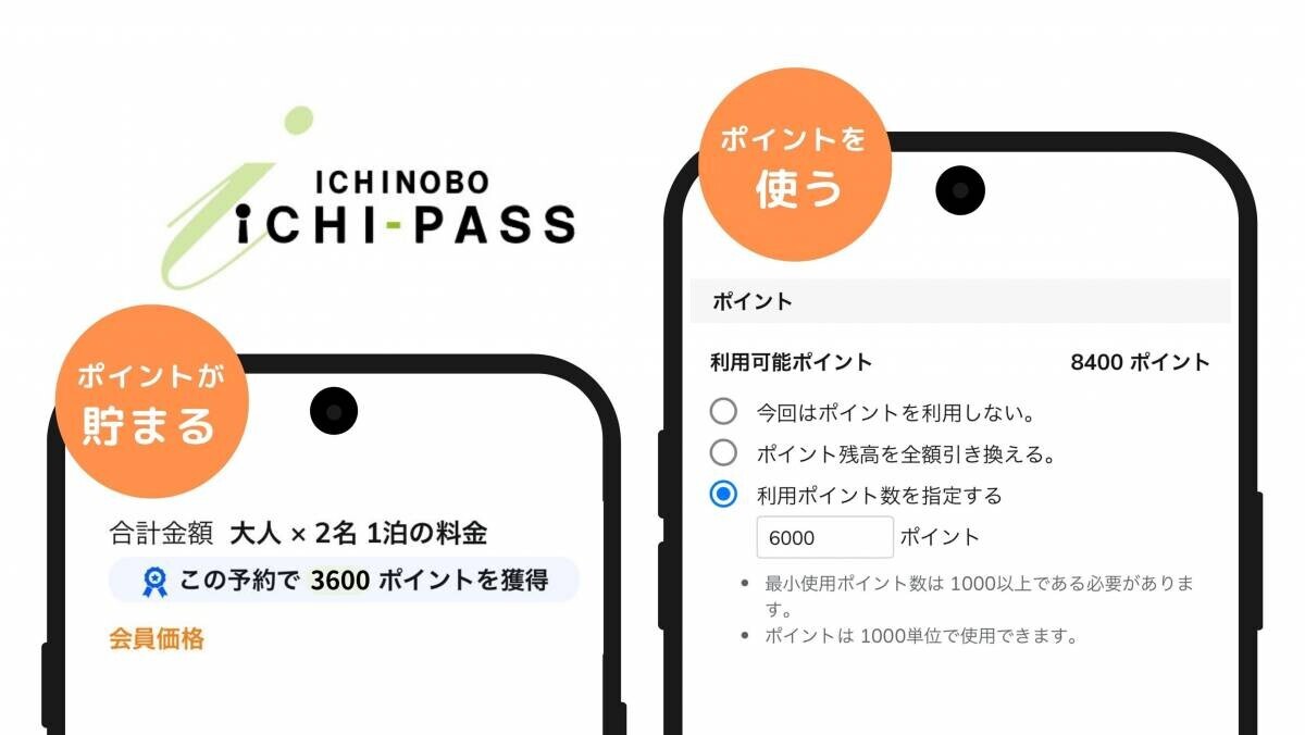 新オンラインポイントサービス「ICHI-PASS（イチパス）」スタート｜【宮城県・温泉リゾート一の坊】