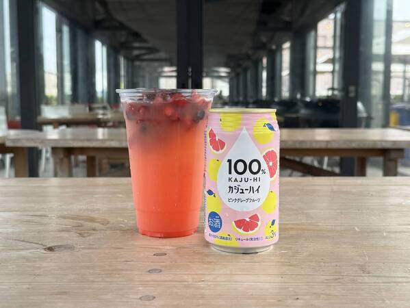 【BBQ&Co】神戸の富永貿易と地域連携で実現！「100%カジューハイ」×絶景BBQ！明石市大蔵海岸のBBQ場「ZAZAZA」で、7月1日から特製カクテル提供開始