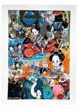 米国や香港で活躍するペインターSHISHIDOMIAの個展「 JAPANOLOGY」が1月27日（土）より2月4日（日）まで、MEDEL GALLERY SHUで開催