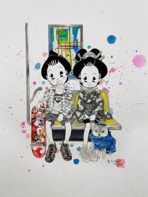 米国や香港で活躍するペインターSHISHIDOMIAの個展「 JAPANOLOGY」が1月27日（土）より2月4日（日）まで、MEDEL GALLERY SHUで開催