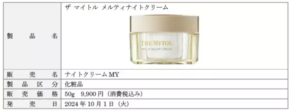 『ザ マイトル メルティナイトクリーム』新発売