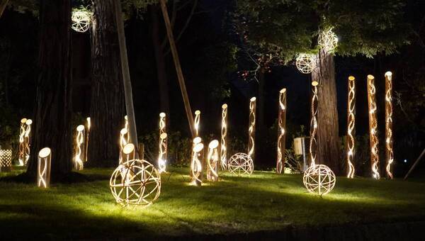 冬の夜を幻想的に照らす竹灯りの光と影が織りなすアート空間へようこそ！ 大阪ベイエリアの「ホテル・ロッジ舞洲」で11月30日から特別展示を開催