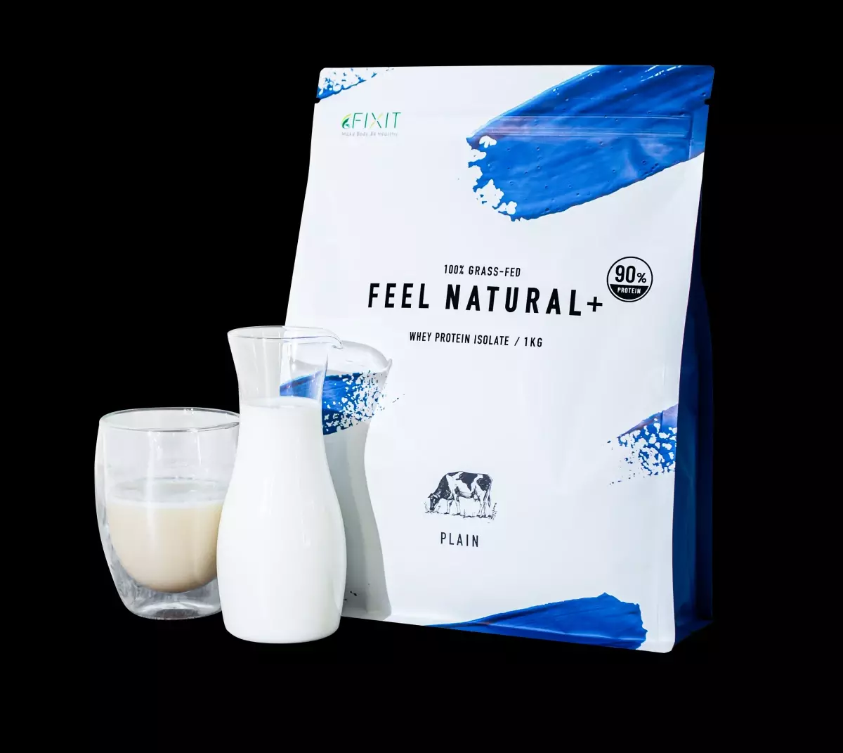 完全無添加※1にこだわった『FIXIT FEEL NATURAL+ グラスフェッドホエイプロテイン』7月29日より順次発売開始