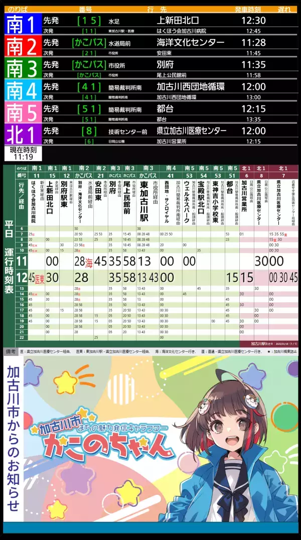 「スマートバス停」、JR加古川駅に案内板として採用