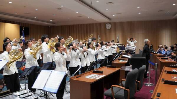 大阪国際大学・大阪国際大学短期大学部の吹奏楽部が守口市議会場コンサート「奏でるMORIGUCHI2025」で出演