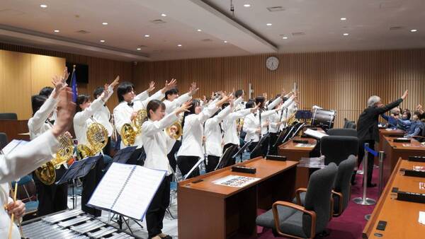 大阪国際大学・大阪国際大学短期大学部の吹奏楽部が守口市議会場コンサート「奏でるMORIGUCHI2025」で出演