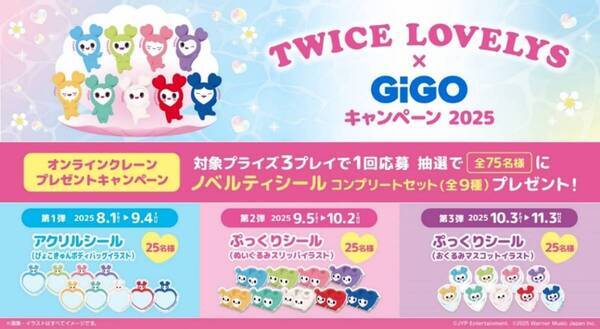 TWICE LOVELYS×GiGOキャンペーン 2025 開催のお知らせ