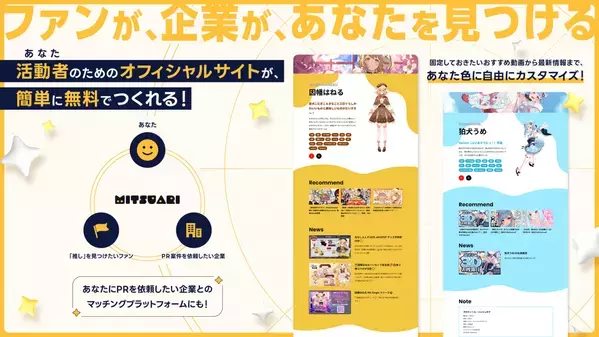 VTuberと企業をつなぐマッチングプラットフォーム「MITSUARI」を提供開始