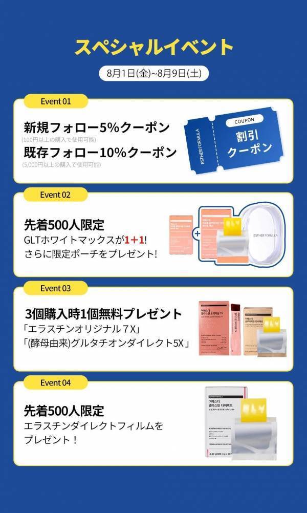 韓国プレミアム健康機能食品ブランド「ESTHERFORMULA(エスターフォーミュラ)」がQoo10メガポで豪華イベントを実施！