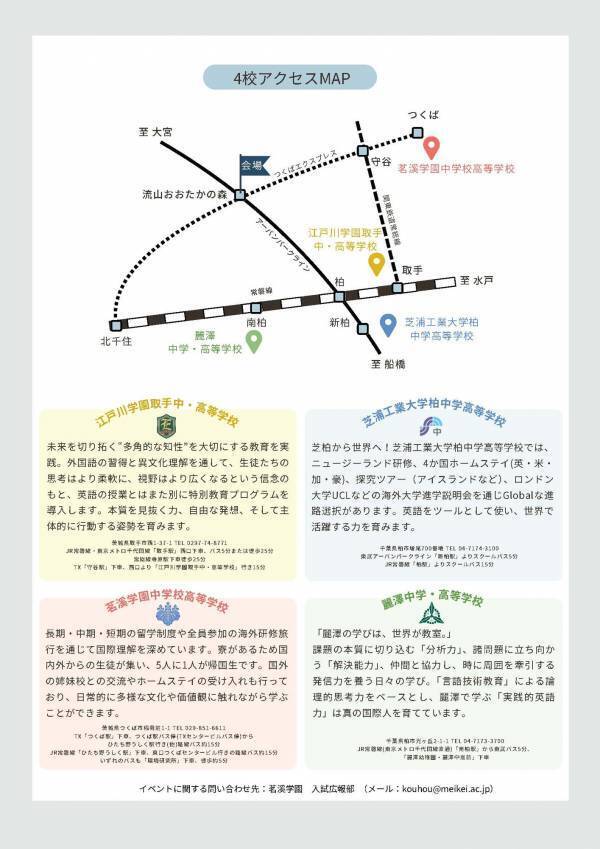 千葉・茨城の人気4校が集結！ 「国際教育に強い私学 4校シンポジウム」を開催　2025 年 8 月 26 日（火）スターツおおたかの森ホール