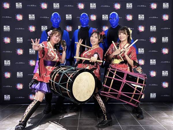 ブルーマン、歌舞伎町BON ODORIに電撃参戦！東京おとめ太鼓とのコラボで会場が熱狂！