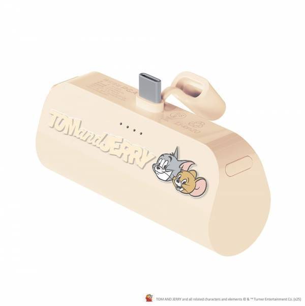 トムとジェリーのパススルー充電可能で、2台同時充電も対応したUSB Type-C一体型でケーブル要らずの5,000mAh直挿しモバイルバッテリーを株式会社PGAが7月28日より発売