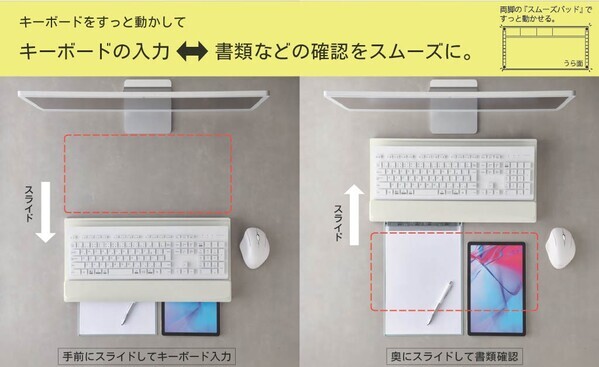 デスクスペースを効率的に活用できる『キーボードスタンド』を新発売