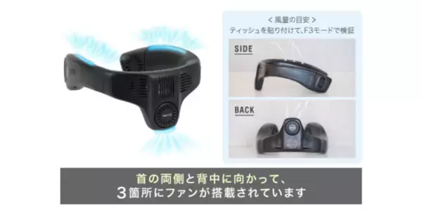 冷却プレートとトリプルファンで首だけでなく背中まで涼しい！『PowerArQ Wearable Neck Cooler Air』7/18から予約開始