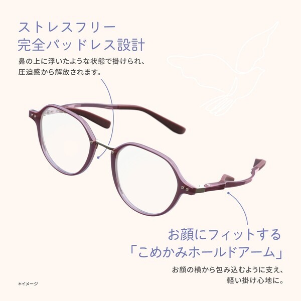 鼻の上に「ぽわん、と浮く。」メガネ？！ 鼻パッド跡や痛みのお悩みから解放する、鼻パッドなしメガネ 「POWANT(ポワント)」 パリミキにて2025年7月25日（金）より順次販売開始